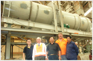 回轉(zhuǎn)式包膜機(jī)安裝現(xiàn)場(chǎng)